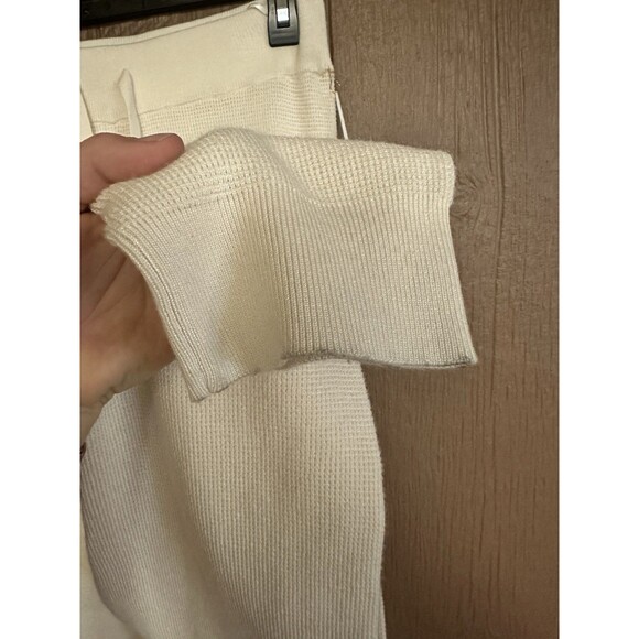 NWT Cyrus Women's Knit Pants Size XS White/Cream Waffle Pattern Joggers Fall - Picture 4 of 8